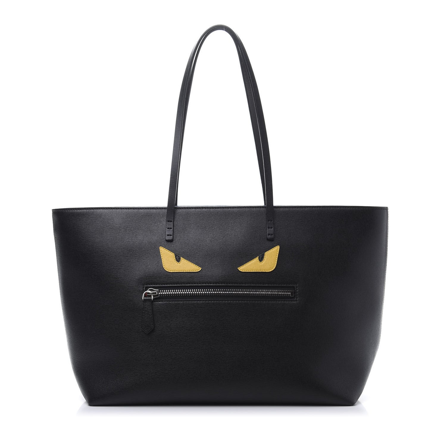 Vitello Elite Cuoio Monster Buggies Medium Roll Tote Black Multicolor Blue Cobalto