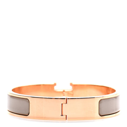 Hermes Enamel Narrow Clic Clac H Bracelet PM Marron Glace 3 of 4