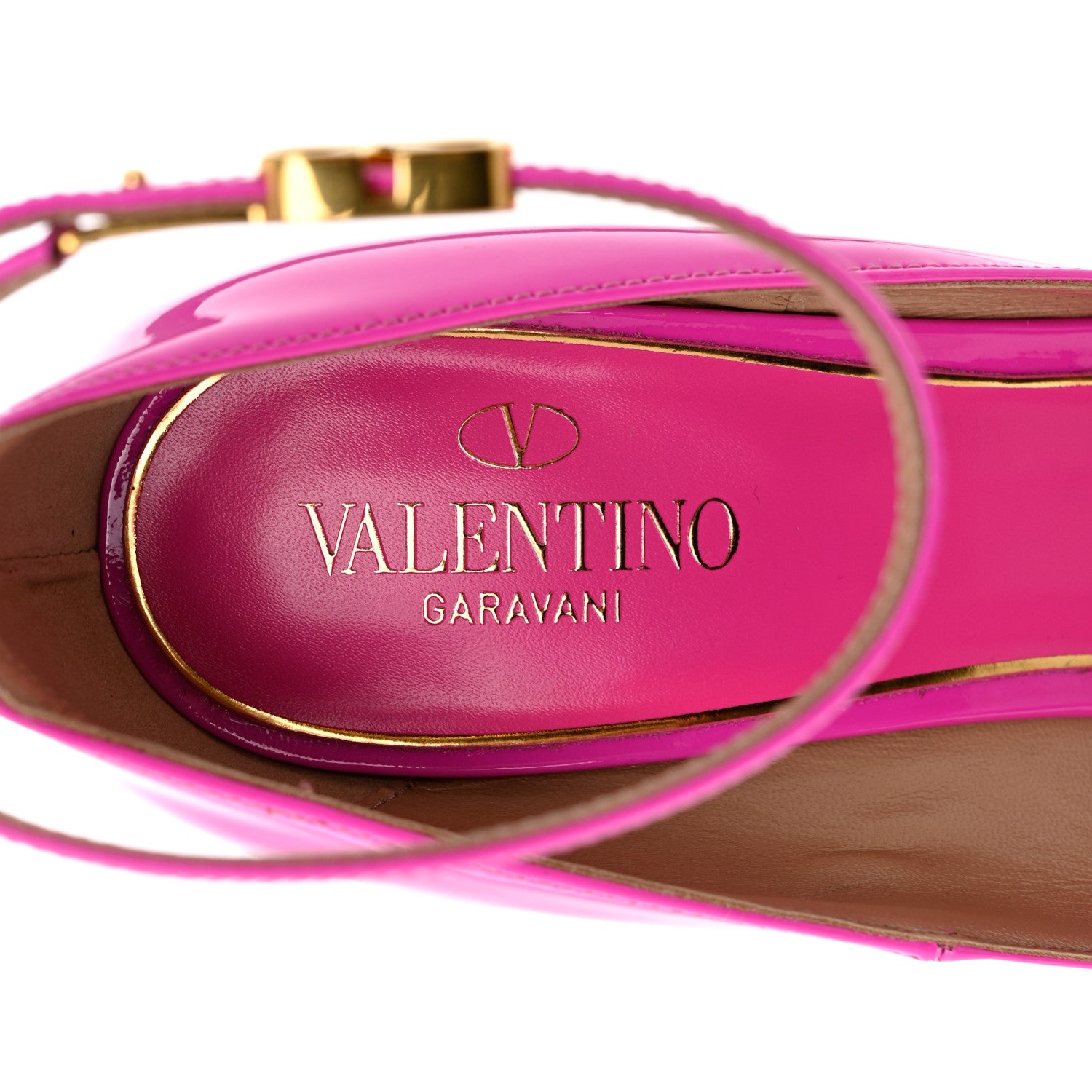 Valentino Garavani Patent Tan-Go 65/165mm Platform Pumps 36.5 Pink PP 7 of 9