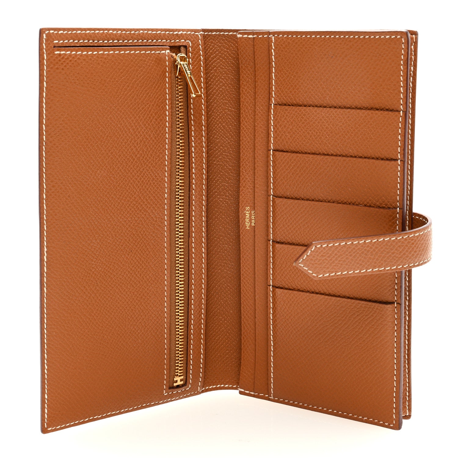 Hermes Epsom Bearn Gusset Wallet Gold 5 of 6
