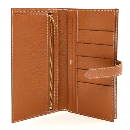 Hermes Epsom Bearn Gusset Wallet Gold 5 of 6
