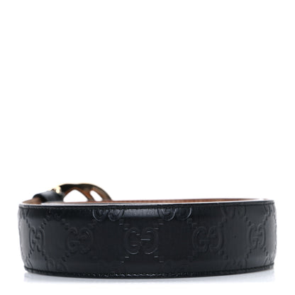Gucci Guccissima Signature Interlocking G 37mm Belt 90 36 Black 2 of 6