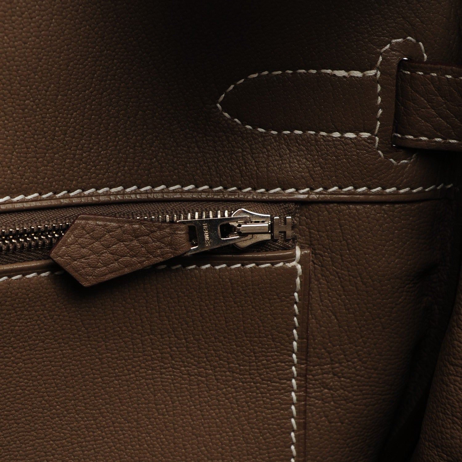 Hermes Taurillon Clemence Birkin 30 Etoupe 9 of 23