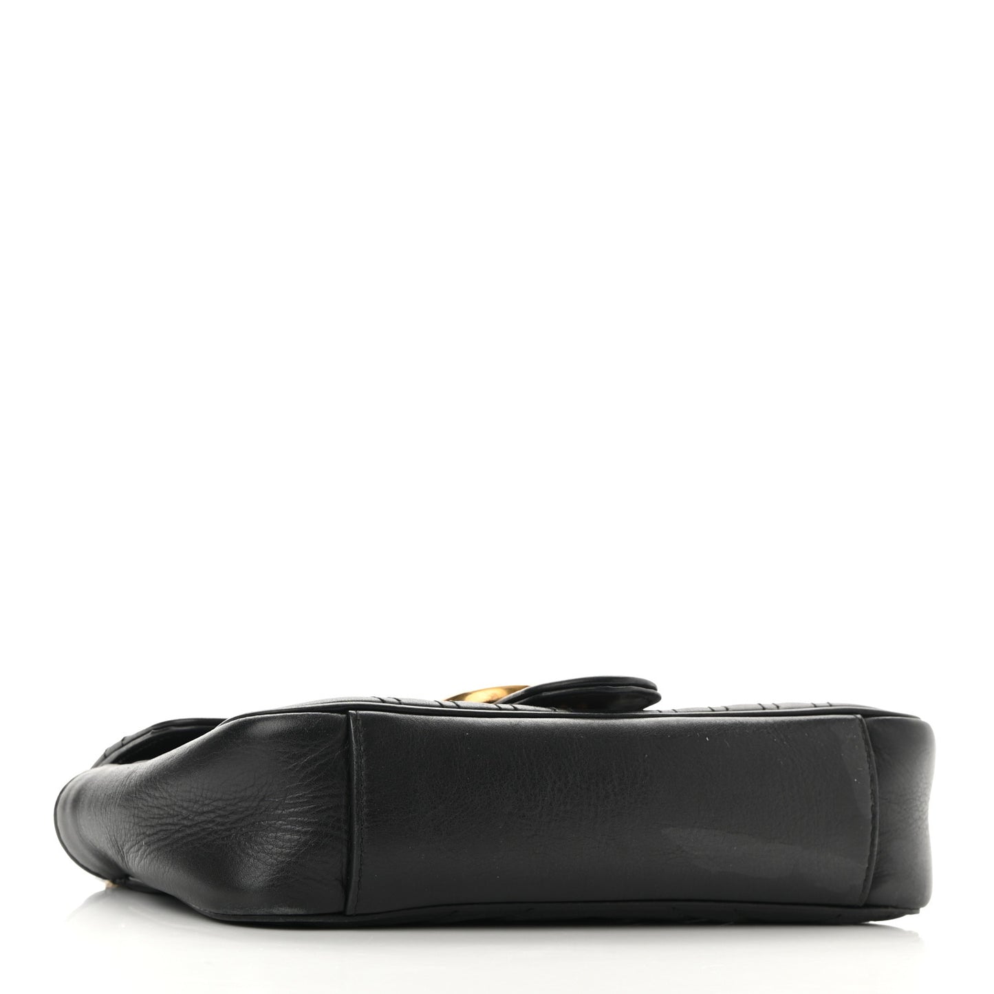Calfskin Matelasse Mini GG Marmont Shoulder Bag Black