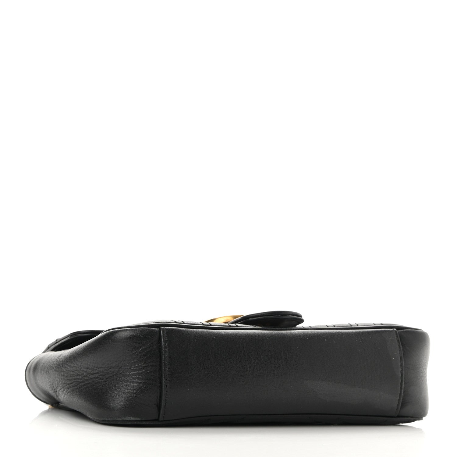 Gucci Calfskin Matelasse Mini GG Marmont Shoulder Bag Black 4 of 11