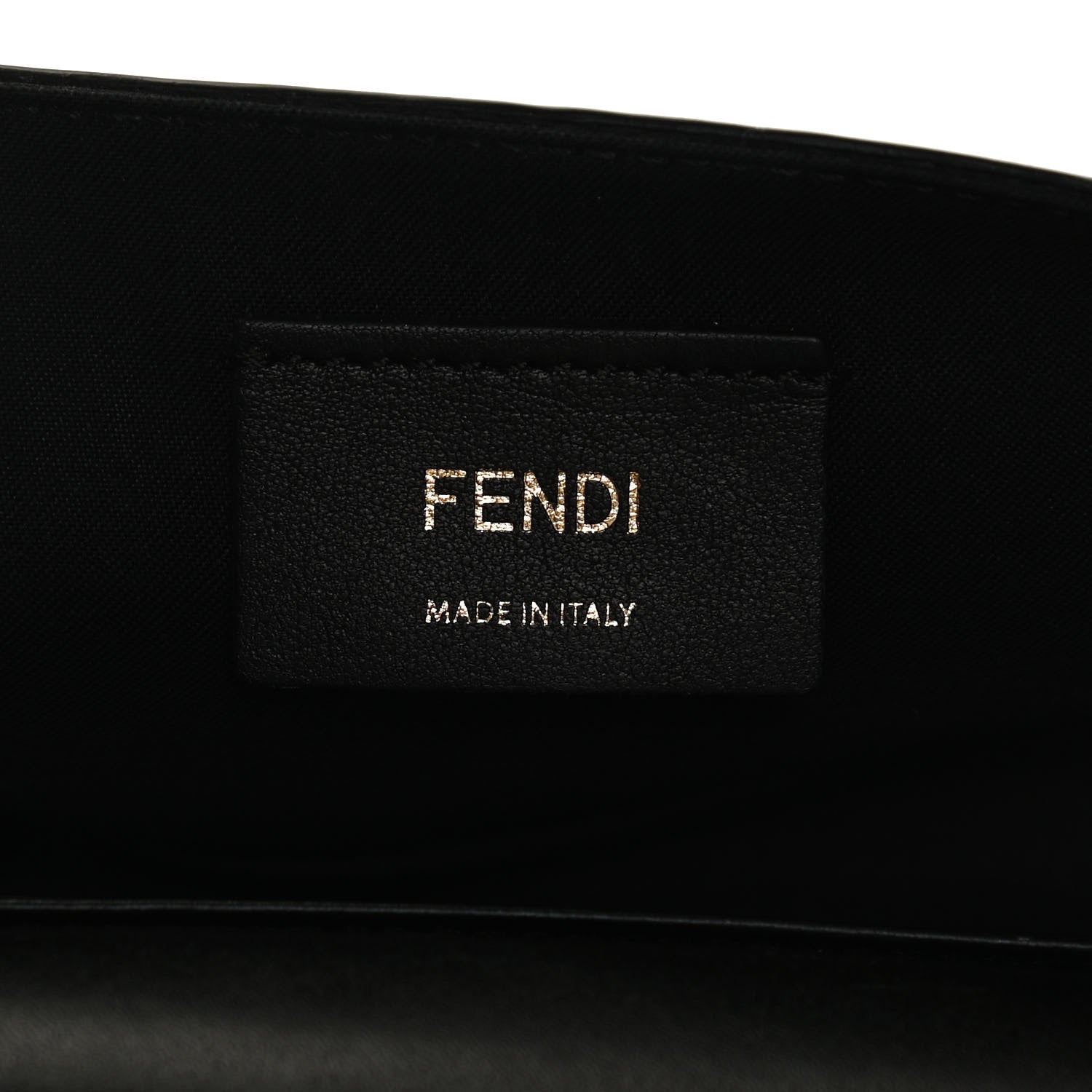 Fendi Vitello Liberty F is Fendi Bi-Color FF 1974 Embossed Envelope Belt Bag Maya Black 6 of 12