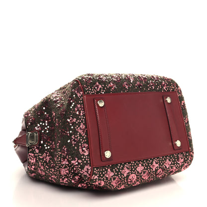Louis Vuitton Sequin Monogram Sunshine Express North South Burgundy 4 of 12