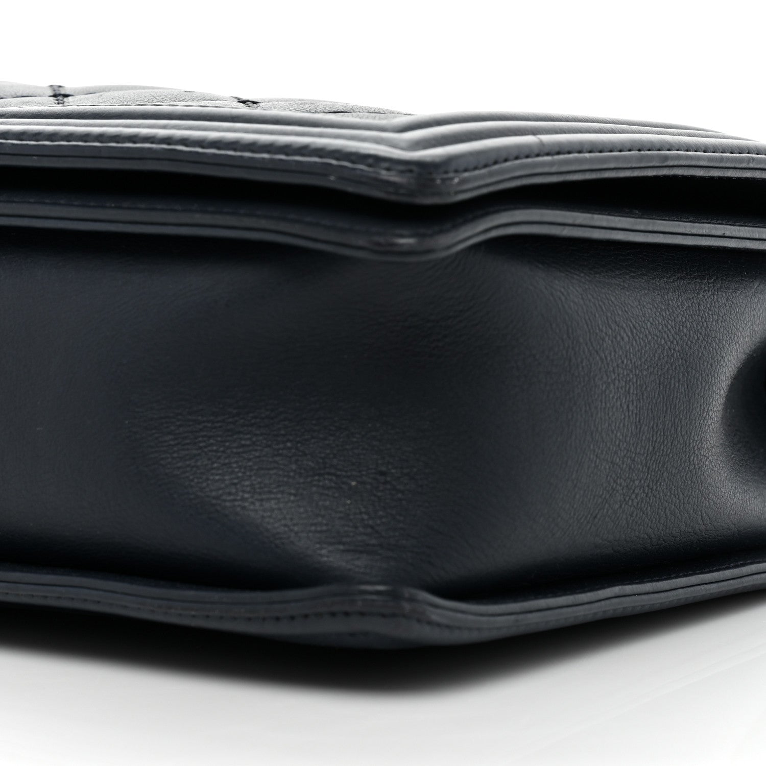Chanel Calfskin Double Stitch Large Boy Flap Navy Blue 8 of 19