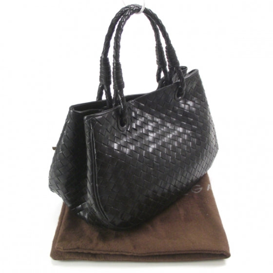 Bottega Veneta Leather Intrecciato Woven Tote Nero 3 of 9