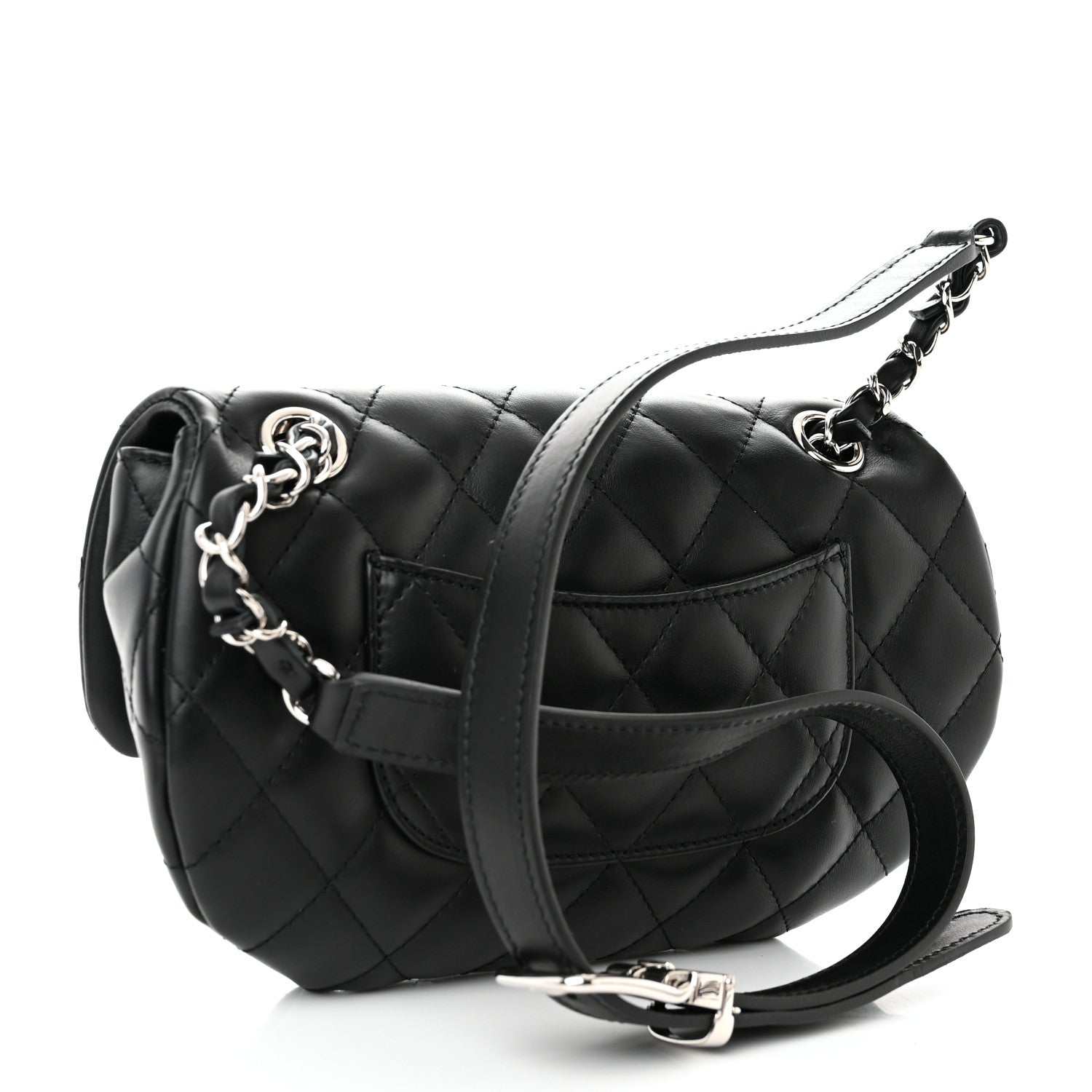 Chanel Calfskin Quilted CC Uniform Flap Belt Bag Black 3 of 11