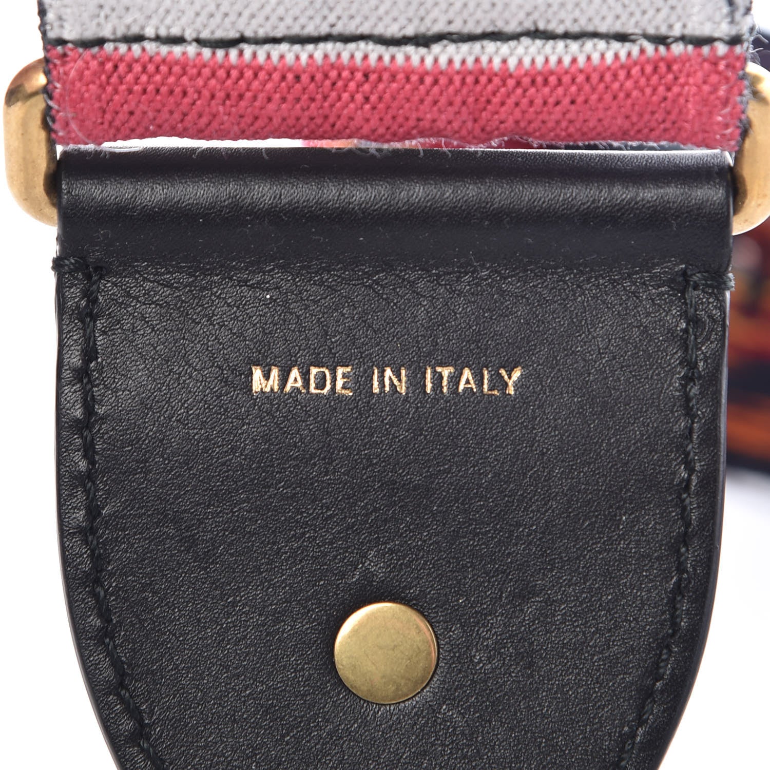 Christian Dior Canvas Embroidered Studded Rainbow Shoulder Strap 4 of 4