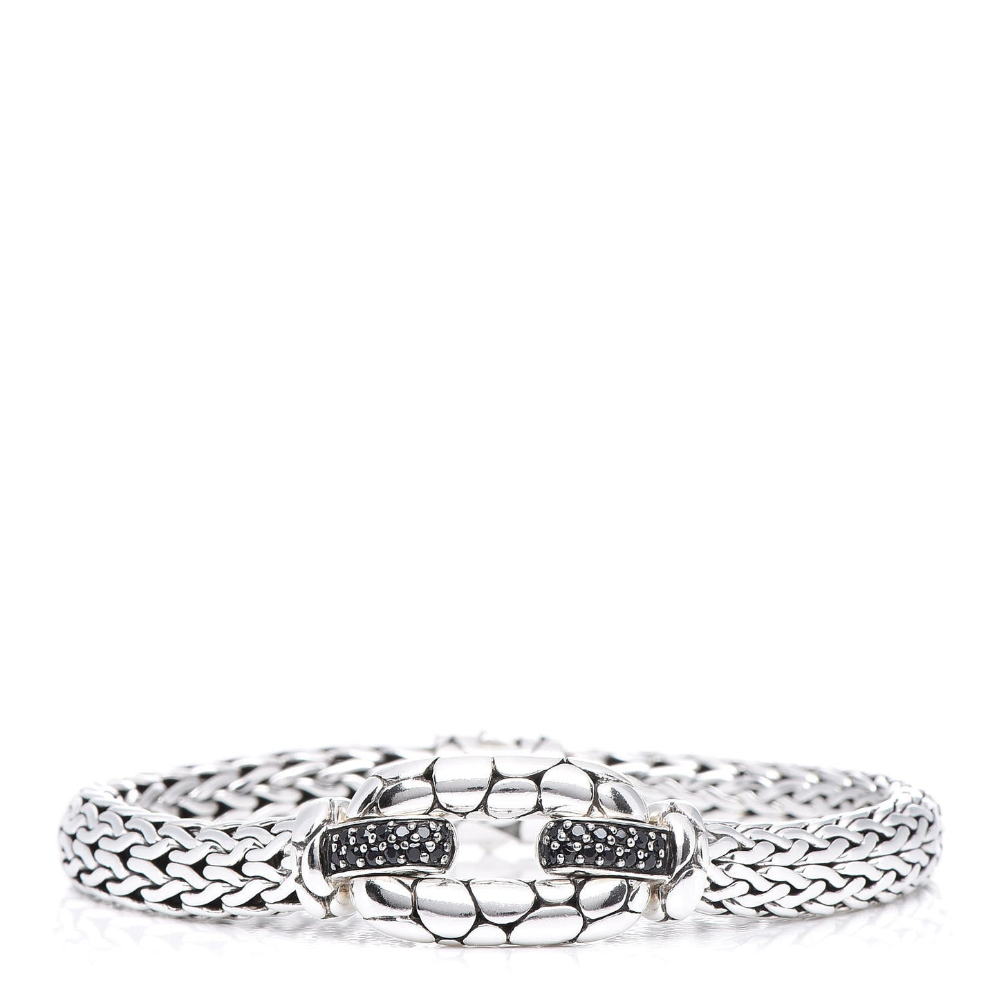 Sterling Silver Black Sapphire Kali Station Bracelet