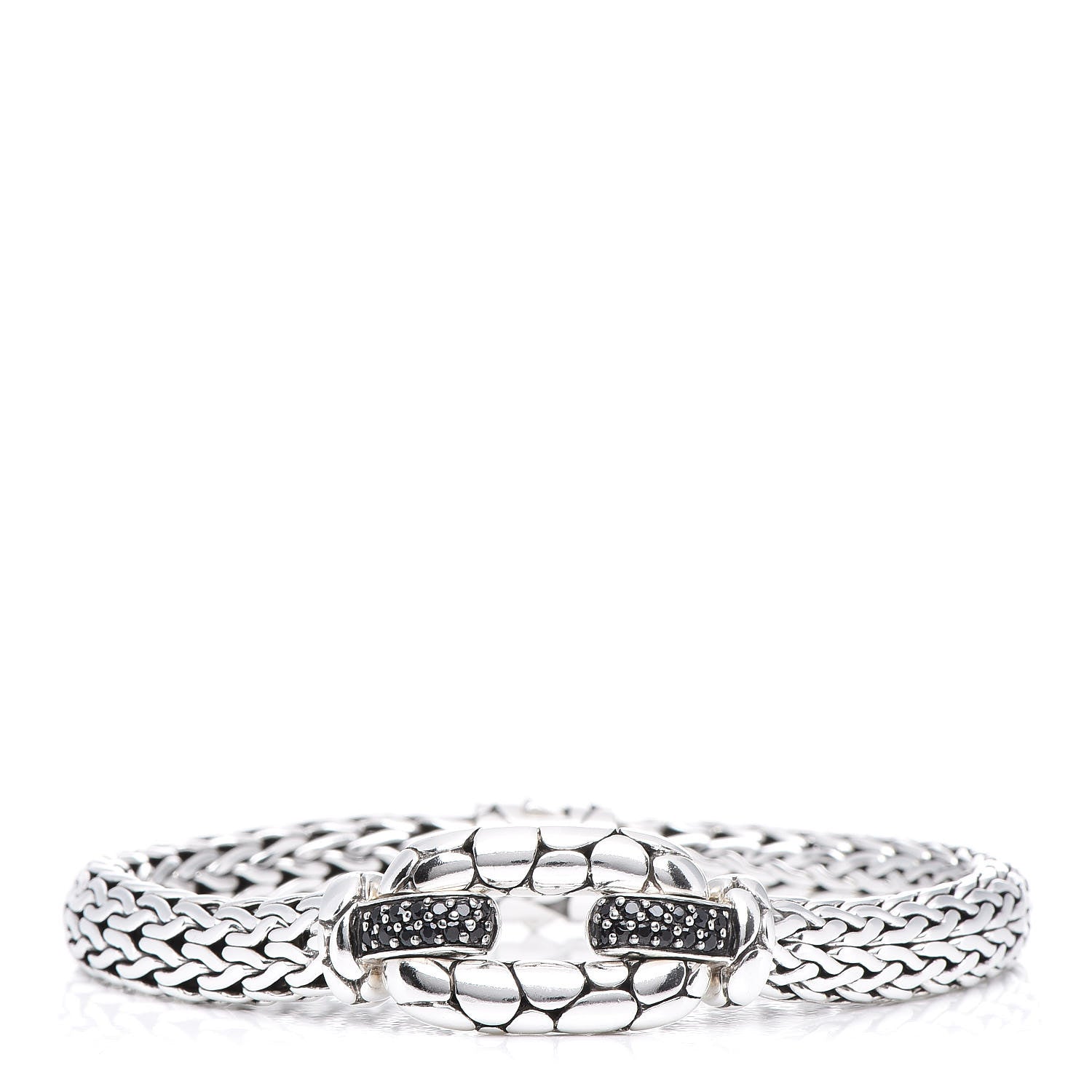 John Hardy Sterling Silver Black Sapphire Kali Station Bracelet 1 of 6