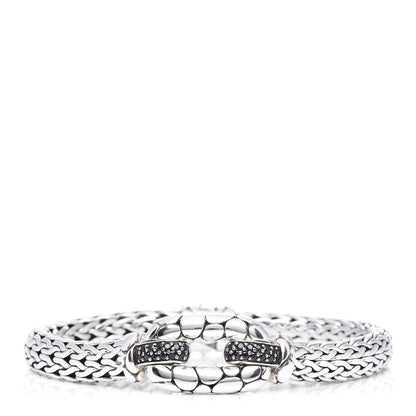 John Hardy Sterling Silver Black Sapphire Kali Station Bracelet 1 of 6