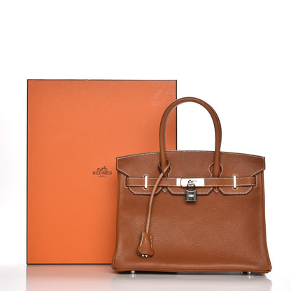 Hermes Natural Barenia Faubourg Birkin 30 Fauve 33 of 33