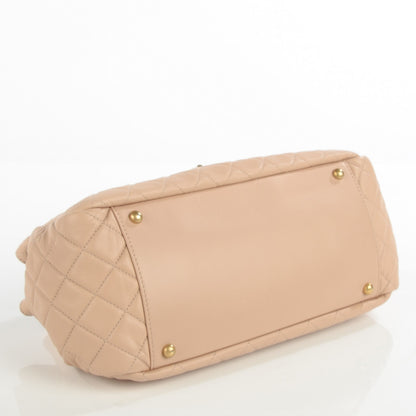 Chanel Lambskin Quilted East West Accordion Flap Beige 4 of 8