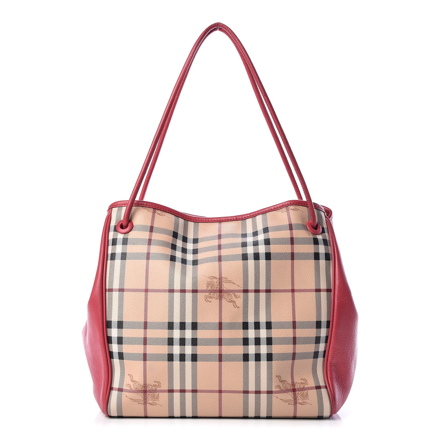 Burberry Haymarket Check Small Knots Canterbury Tote Pink 1 of 11
