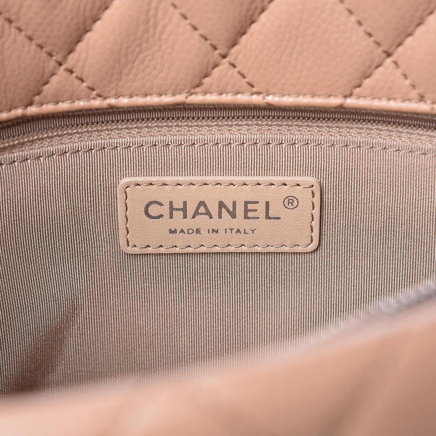 Chanel Caviar Quilted City Shopping Tote Beige 9 of 19