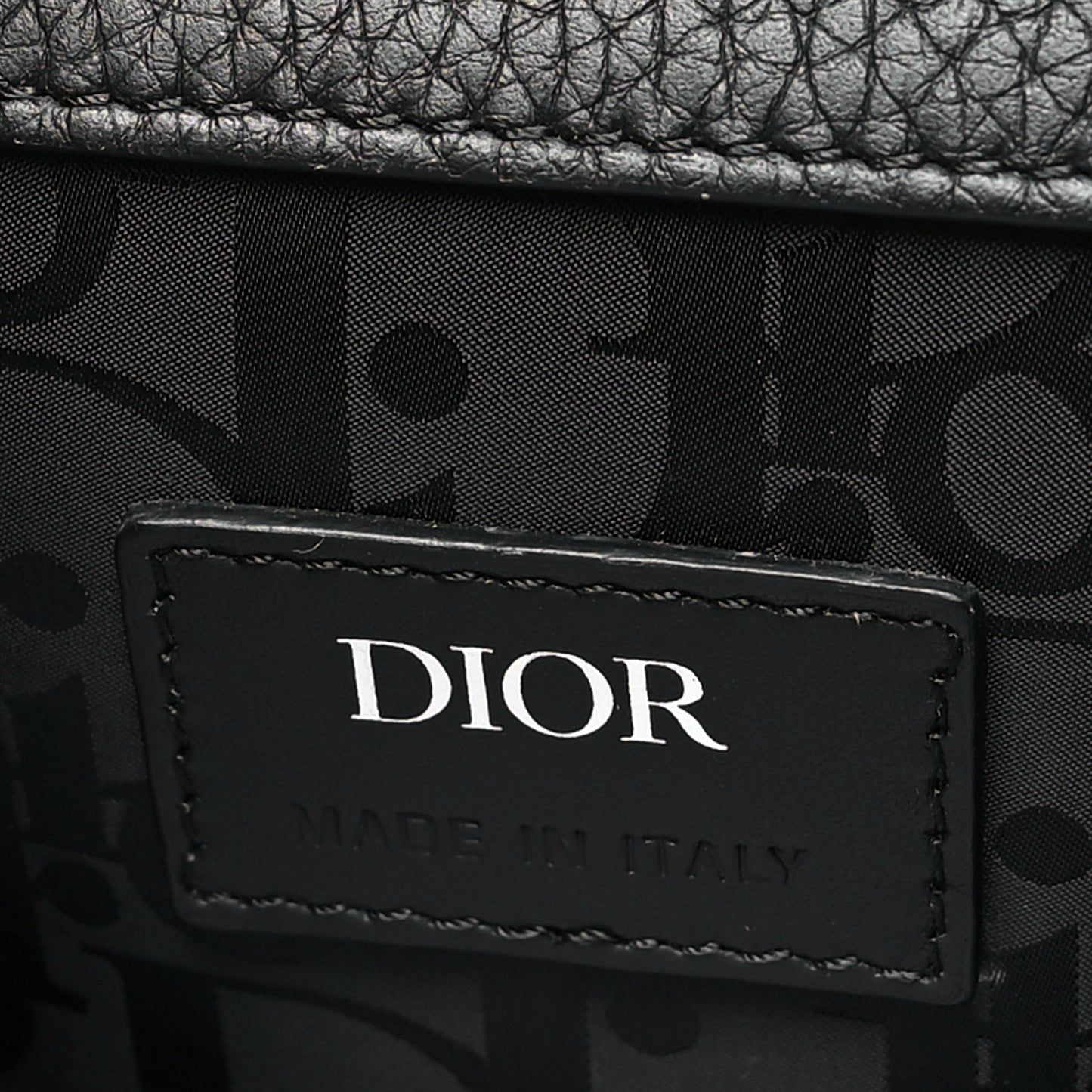 Grained Calfskin Mini Gallop Bag With Strap Black
