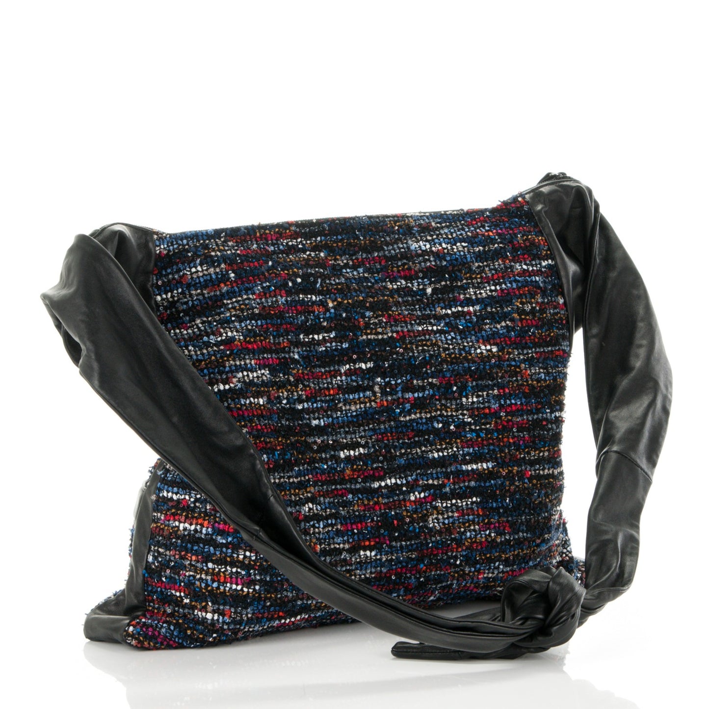 Tweed Lambskin Large Girl Bag Multicolor Black