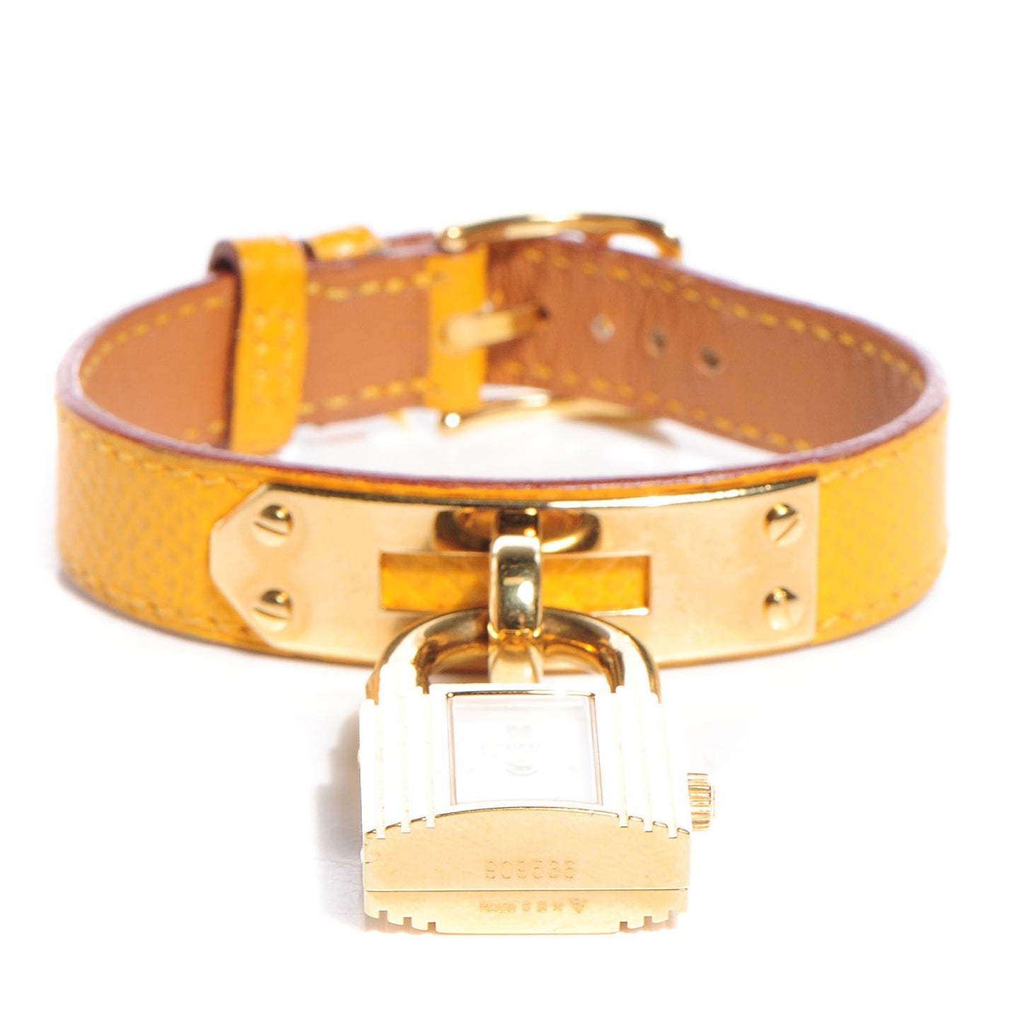 Stainless Steel Courchevel 20mm Kelly Cadena Quartz Watch Jaune