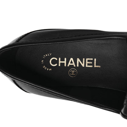 Chanel Lambskin Quilted CC Turnlock Loafers 41.5 Black 8 of 9