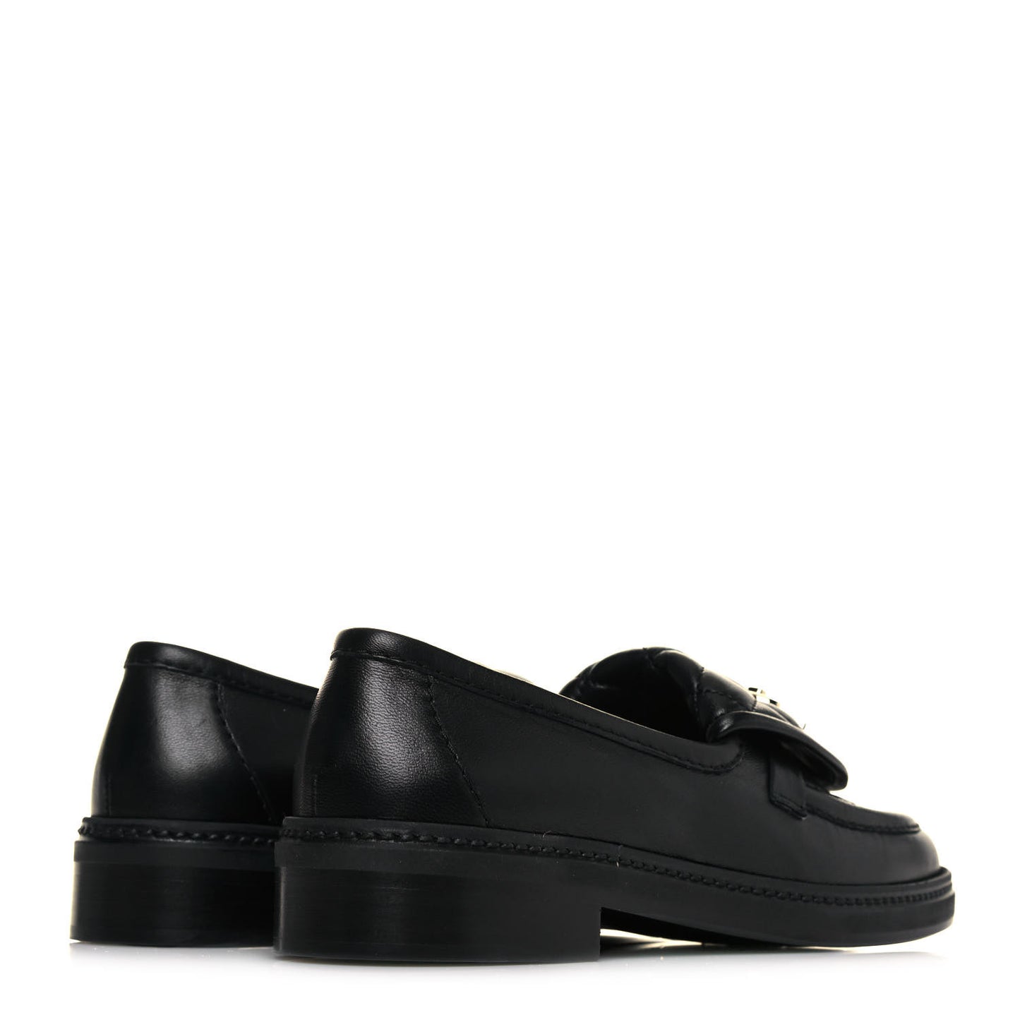 Lambskin Quilted CC Turnlock Loafers 36 Black