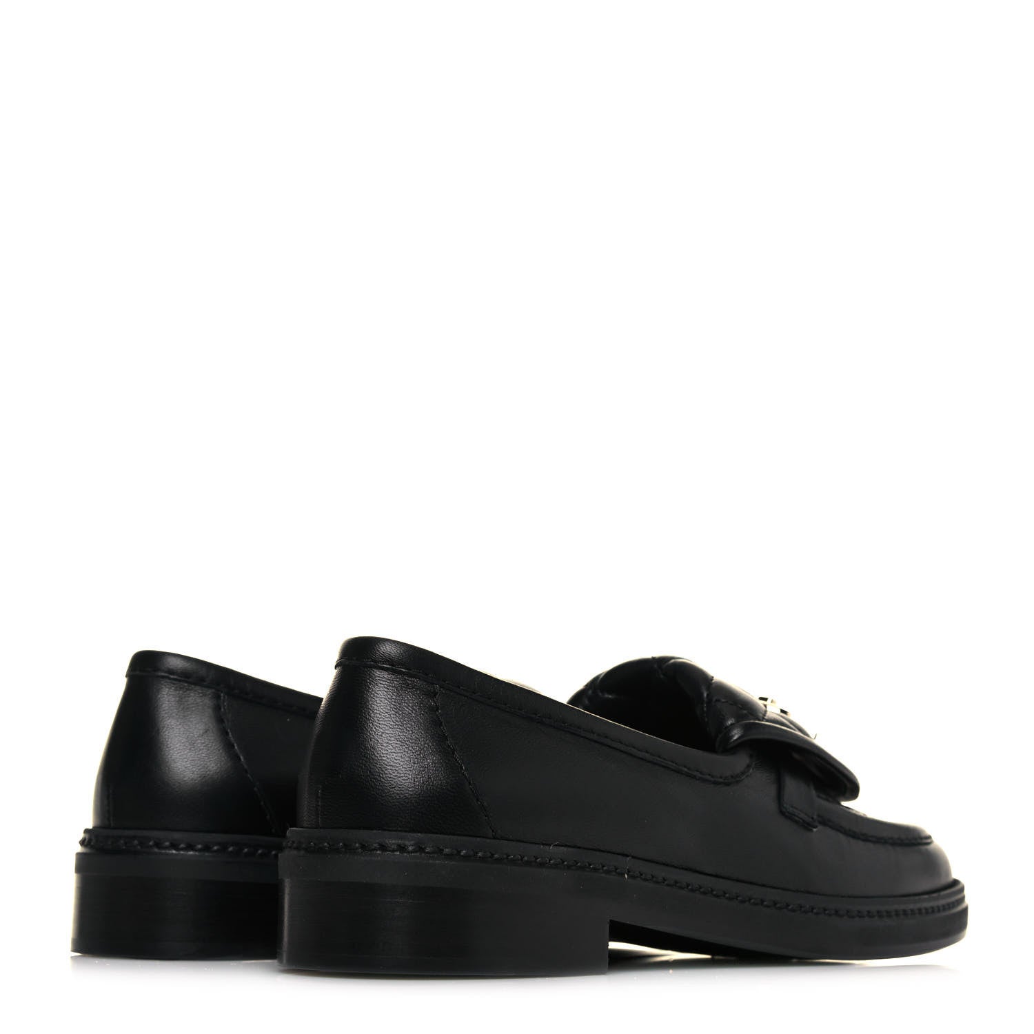 Chanel Lambskin Quilted CC Turnlock Loafers 36 Black 4 of 8
