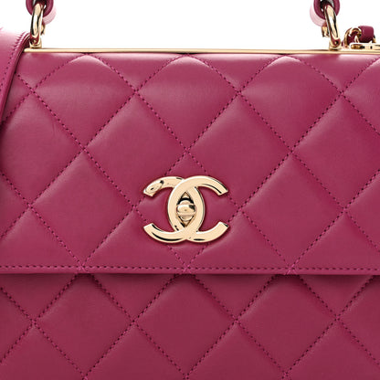 Chanel Lambskin Quilted Small Trendy CC Flap Dual Handle Bag Purple 8 of 11