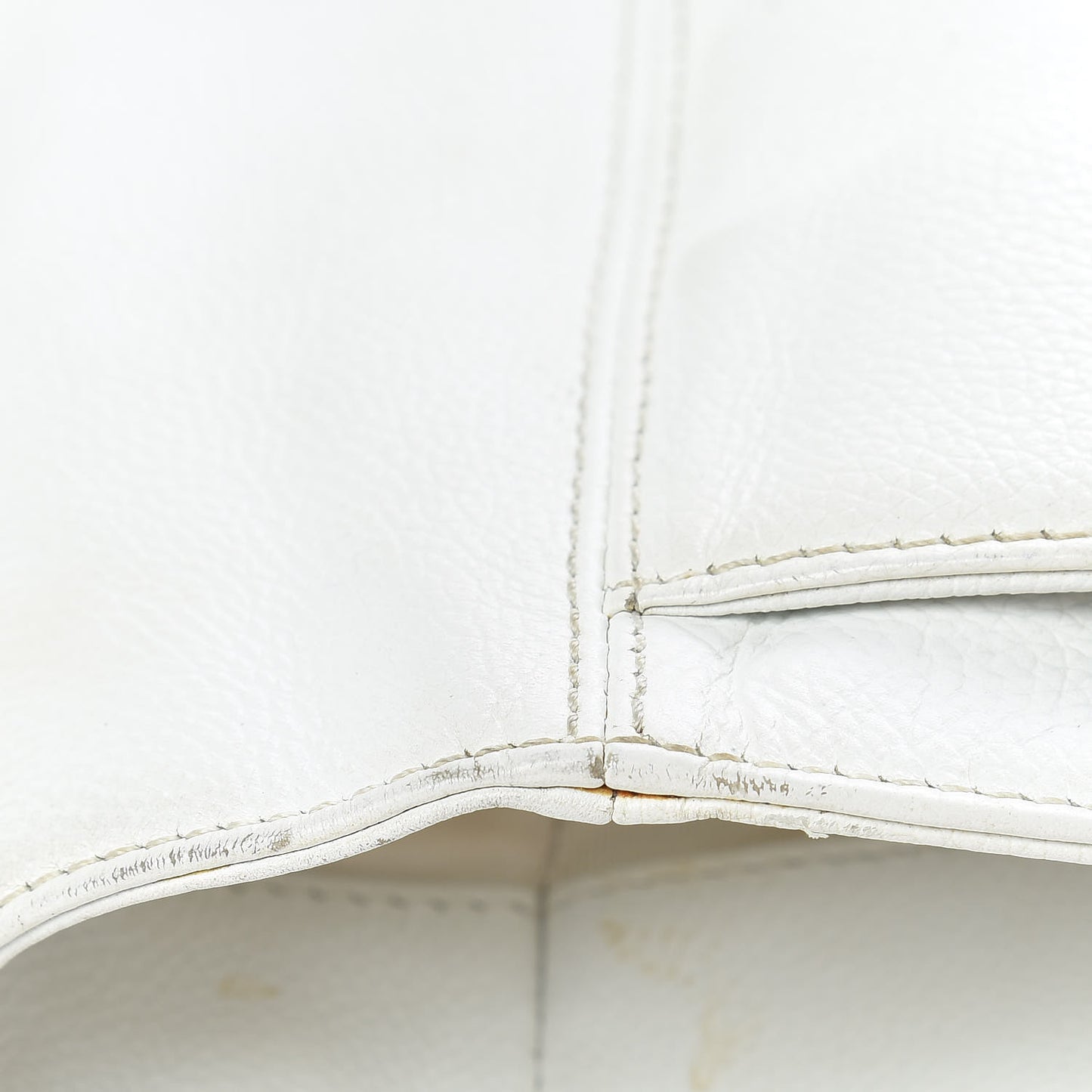 Calfskin Cerf Executive Shopper Tote White