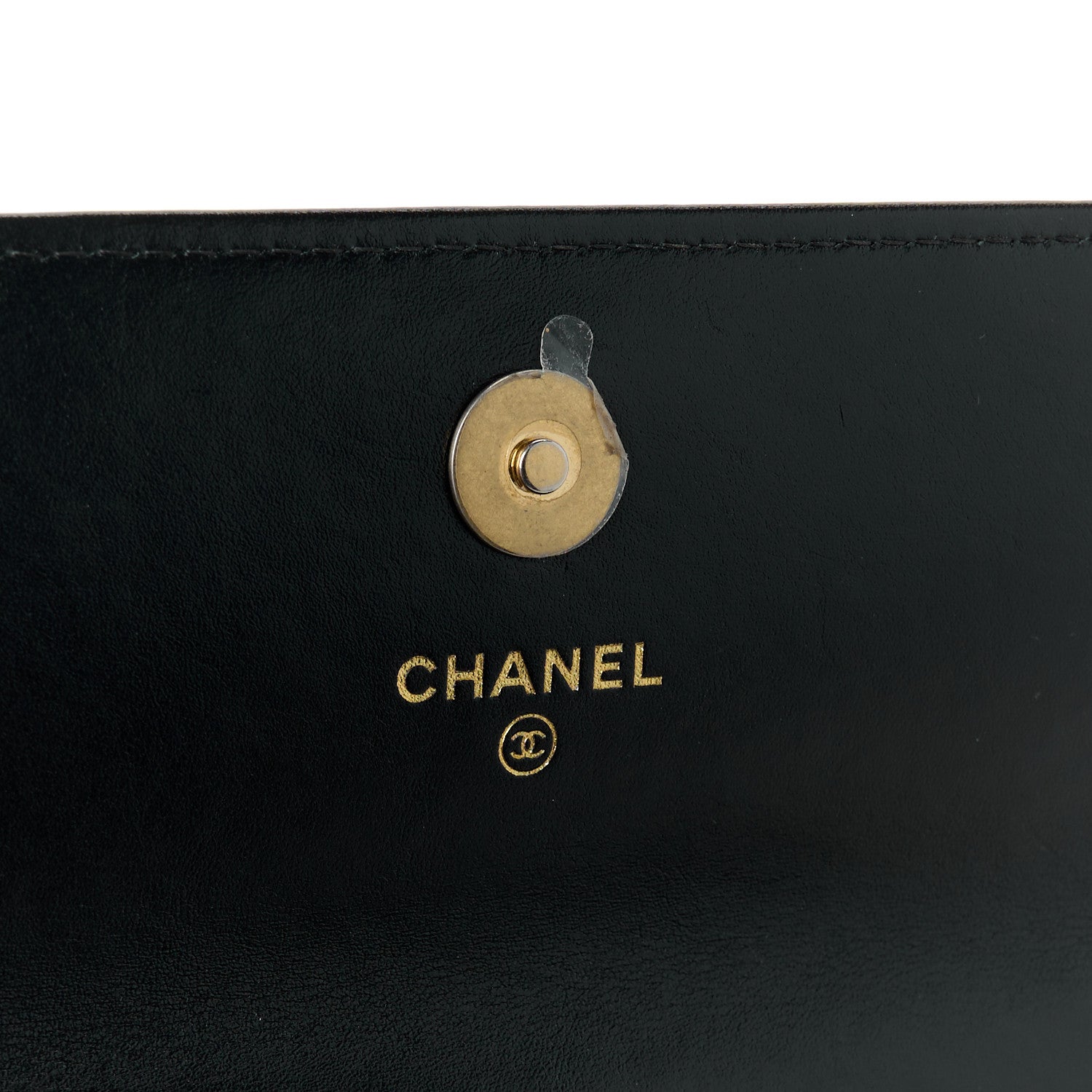 Chanel Shiny Calfskin Quilted Top Handle Flap Phone Holder With Chain Black 6 of 12