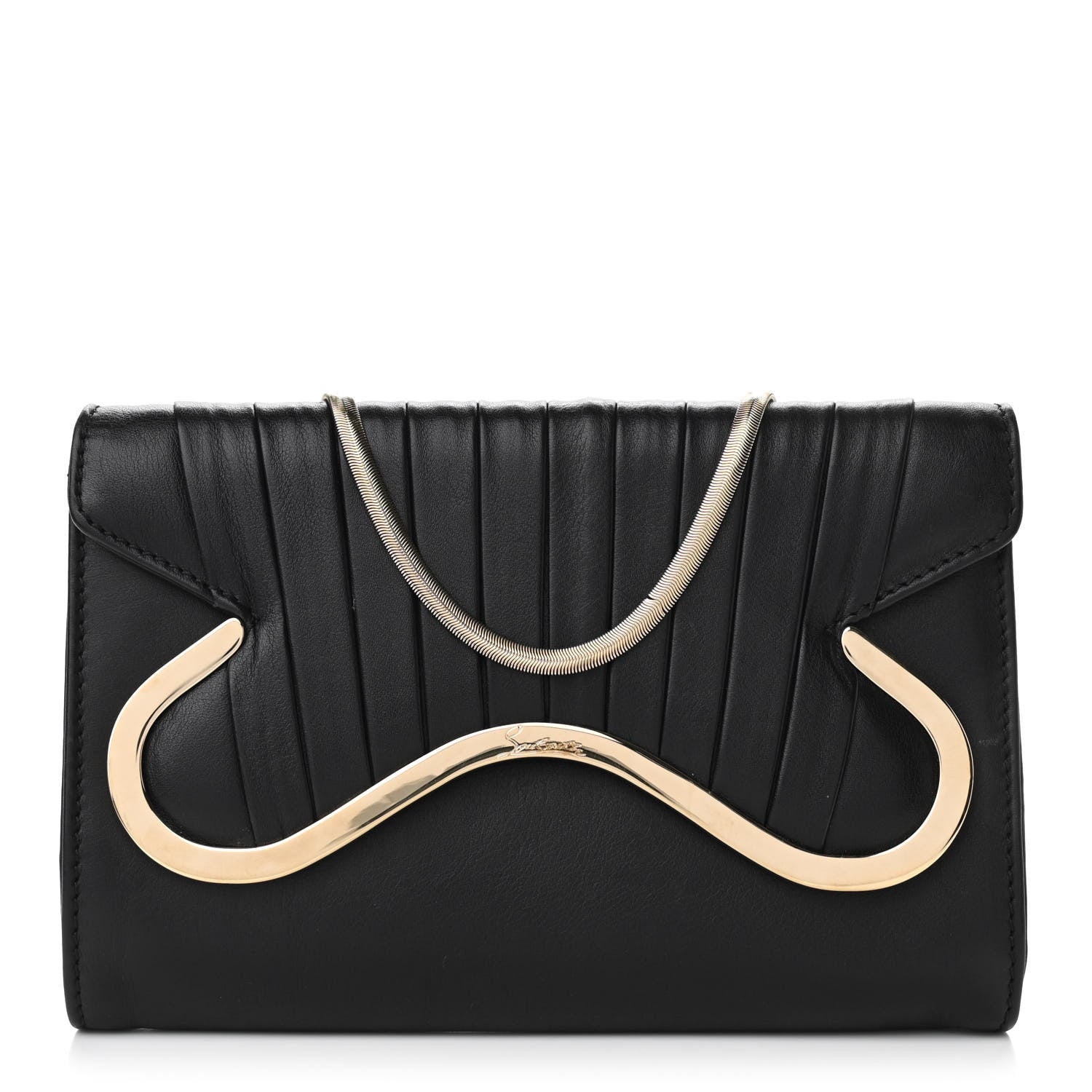 Christian Louboutin Calfskin Brooklin Clutch Black 1 of 9