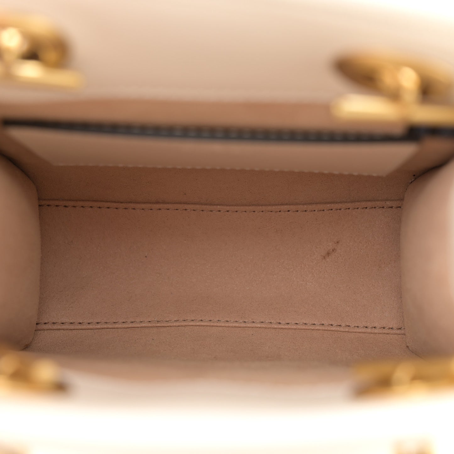 Calfskin Matelasse Chevron Mini GG Marmont Tote Mystic White