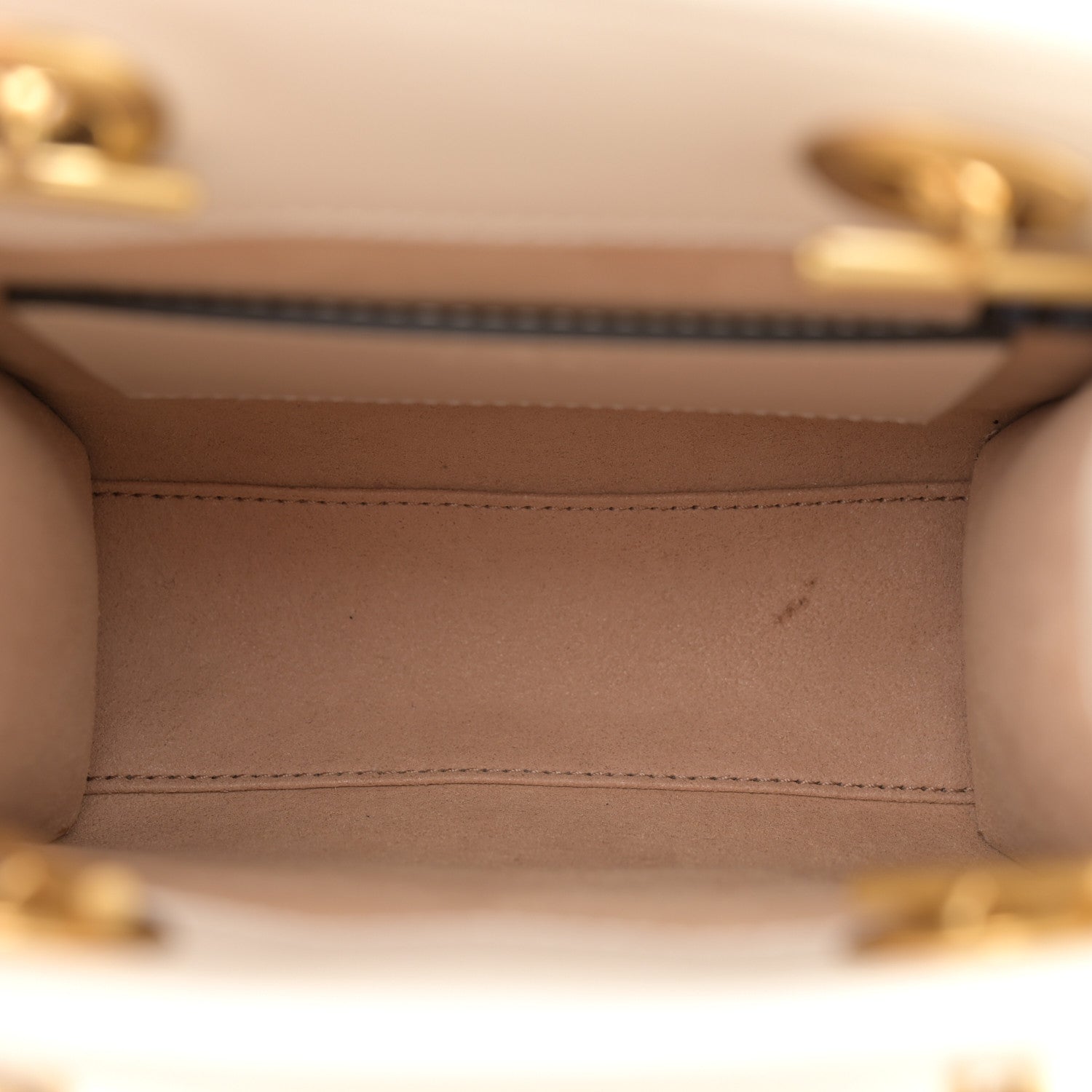 Gucci Calfskin Matelasse Chevron Mini GG Marmont Tote Mystic White 5 of 14