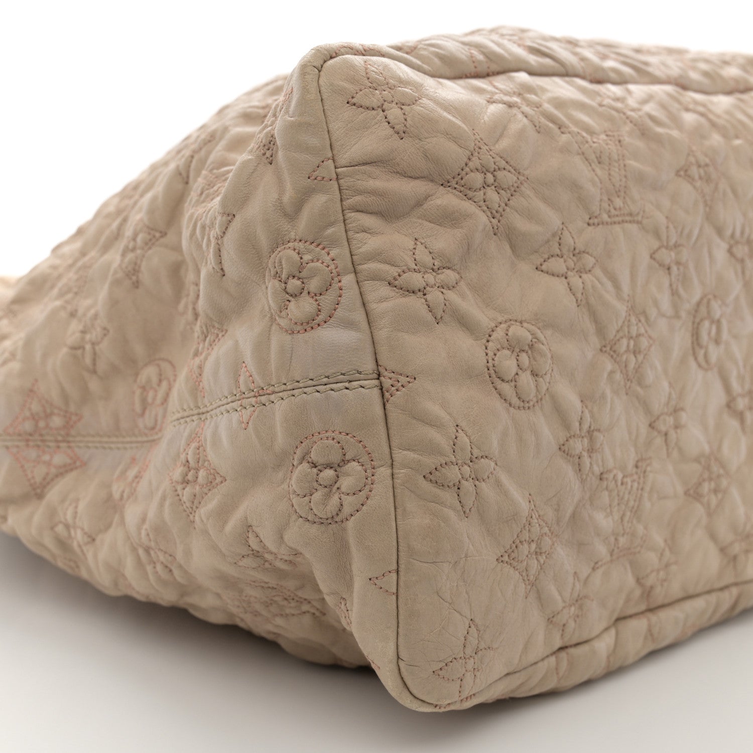 Louis Vuitton Lambskin Olympe Stratus GM Beige 8 of 17