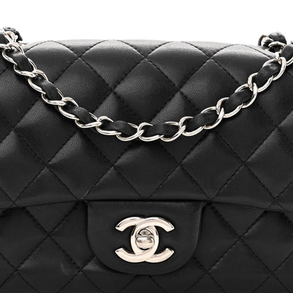 Chanel Lambskin Quilted Mini Rectangular Flap Black 8 of 11