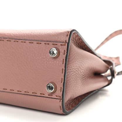 Fendi Cuoio Romano Selleria Bi-Color Mini Peekaboo Iconic Satchel English Rose Camelia 7 of 7