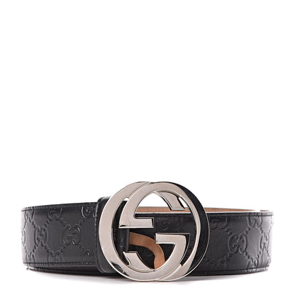 Gucci Guccissima Signature Interlocking G 40mm Belt 100 40 Black 1 of 7