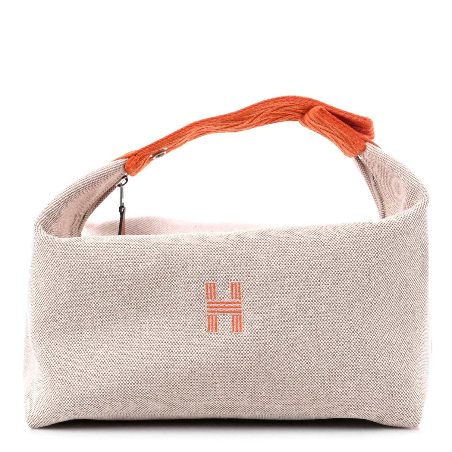 Hermes Canvas Small Bride-A-Brac Pouch Natural Orange 1 of 7