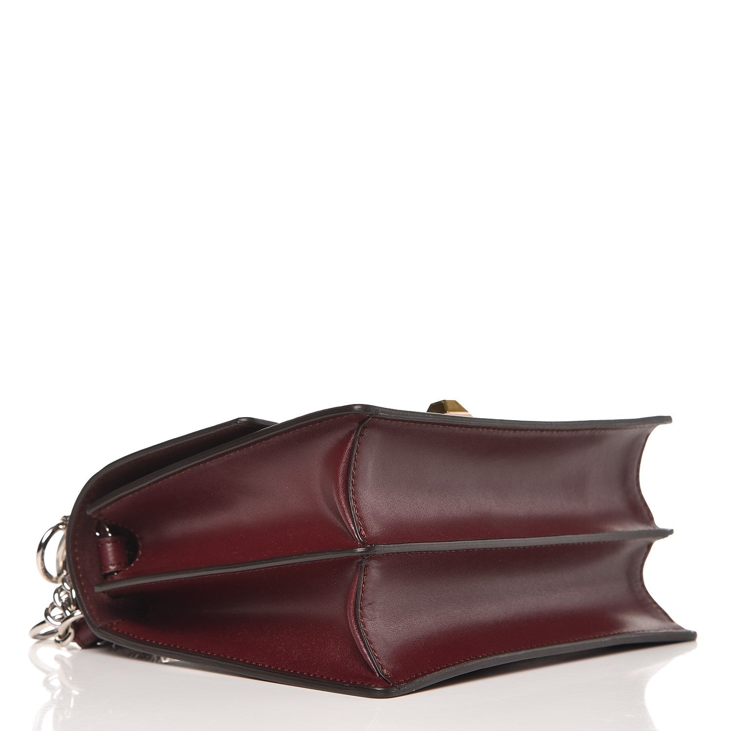 Fendi Vitello Liberty Studded Small Kan I Shoulder Bag Bordeaux Multicolor 4 of 11