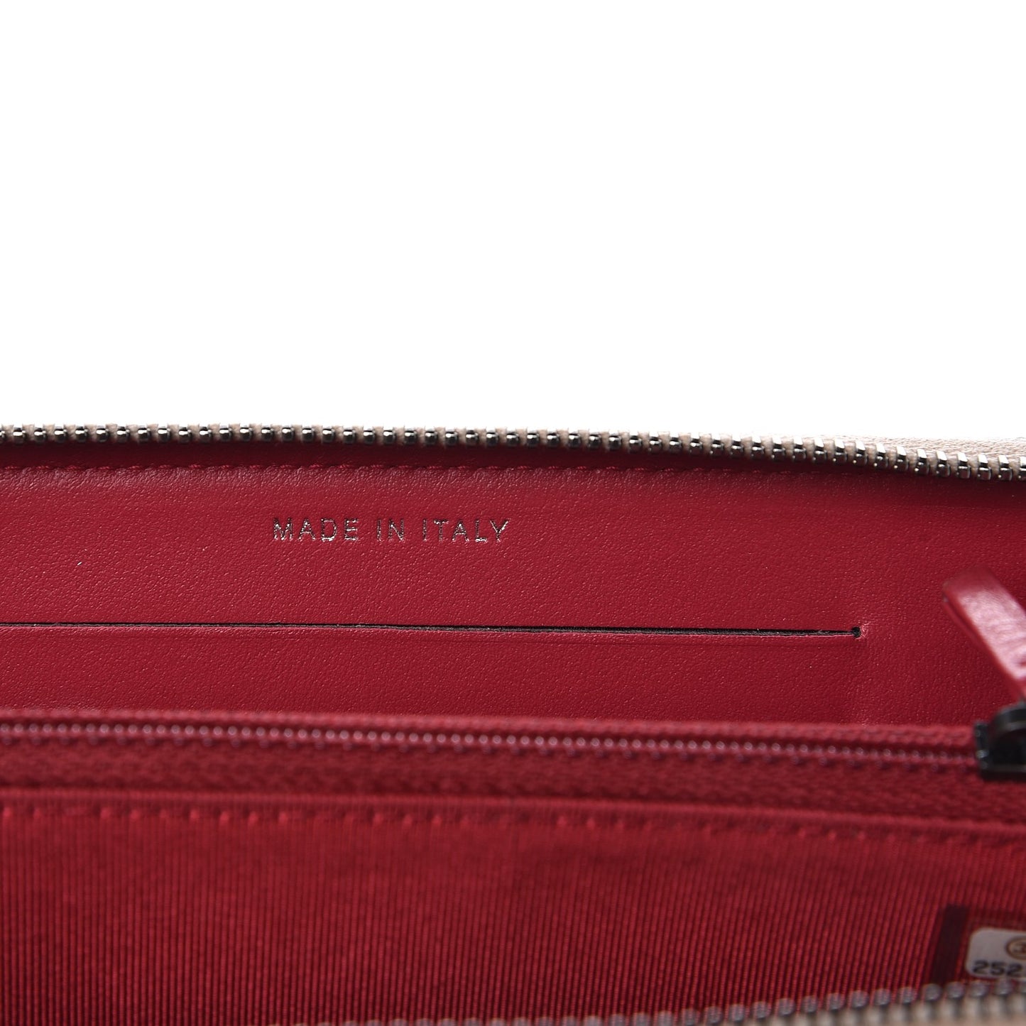 Aged Calfskin Quilted Small Gabrielle Zip Around Wallet Beige Black