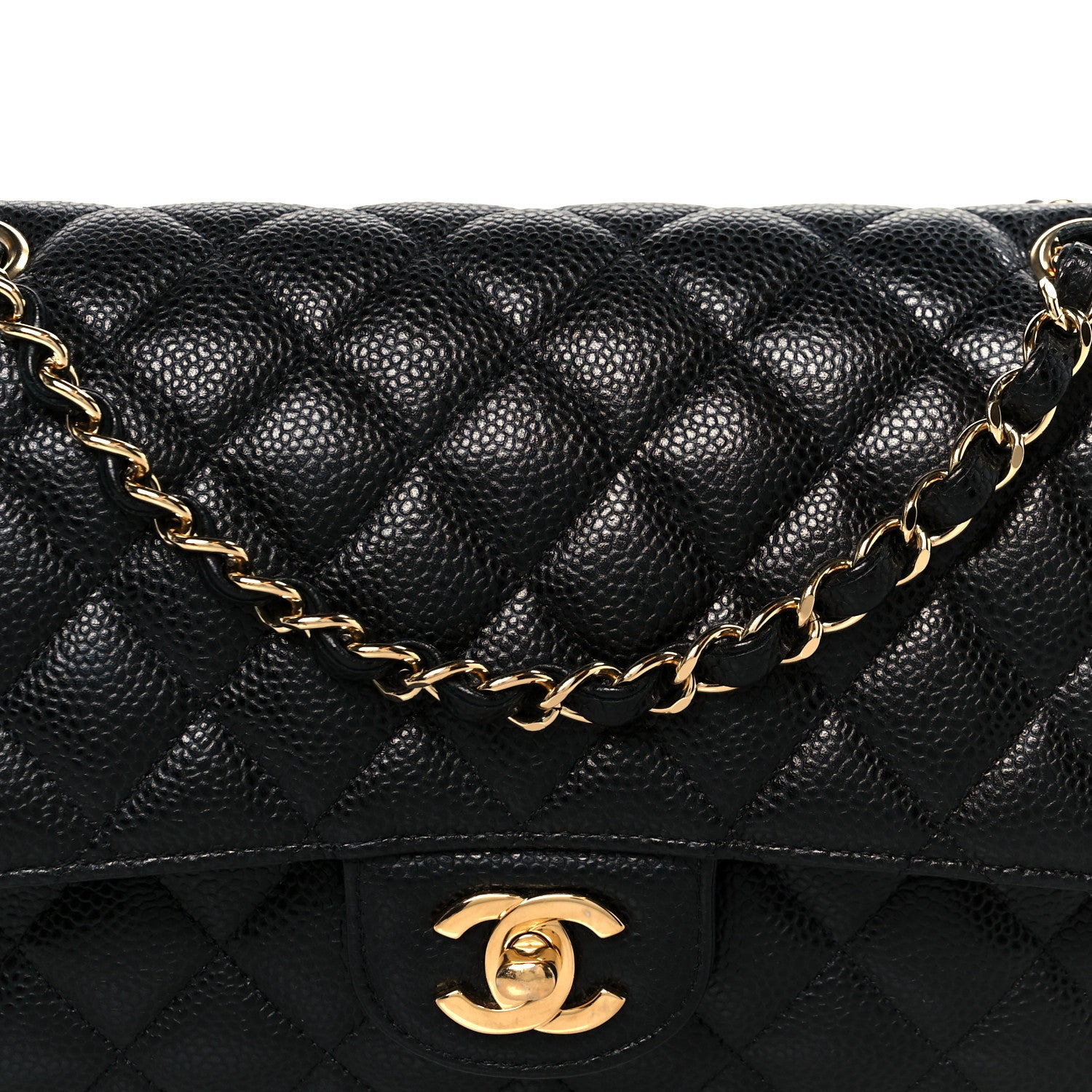 Chanel Caviar Quilted Medium Double Flap Black 9 of 11