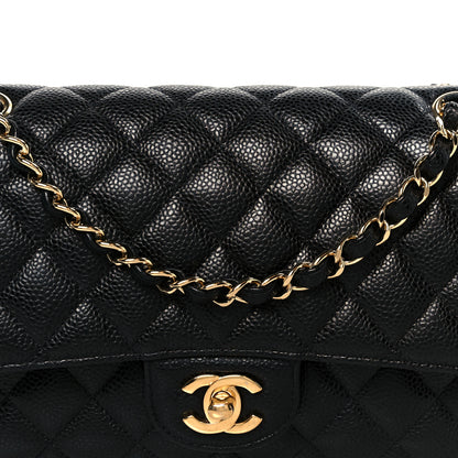 Chanel Caviar Quilted Medium Double Flap Black 9 of 11