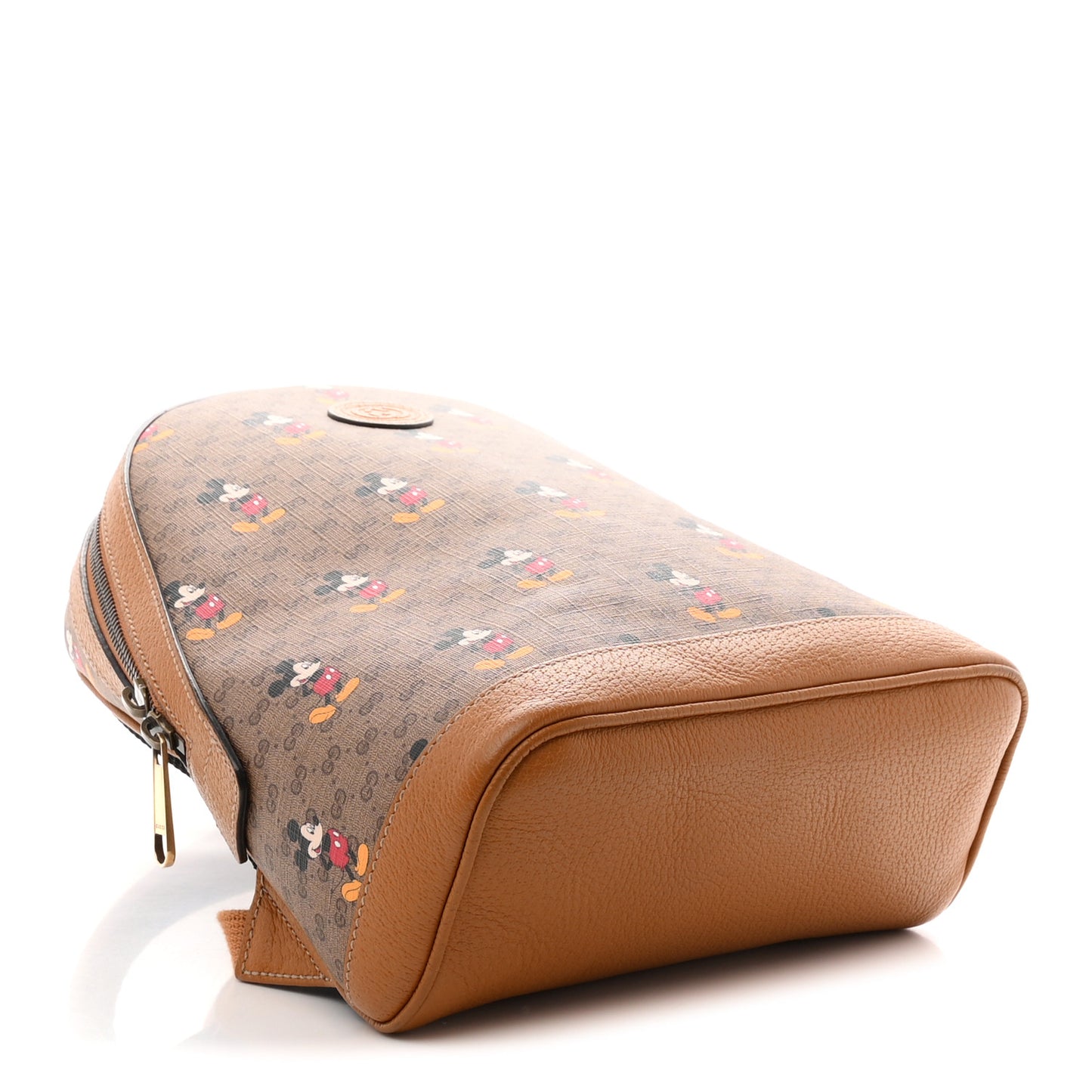 X DISNEY Mini Vintage GG Supreme Monogram Mickey Mouse Small Dome Backpack Beige Vintage Sun Oil Beige Vintage Sun Oil