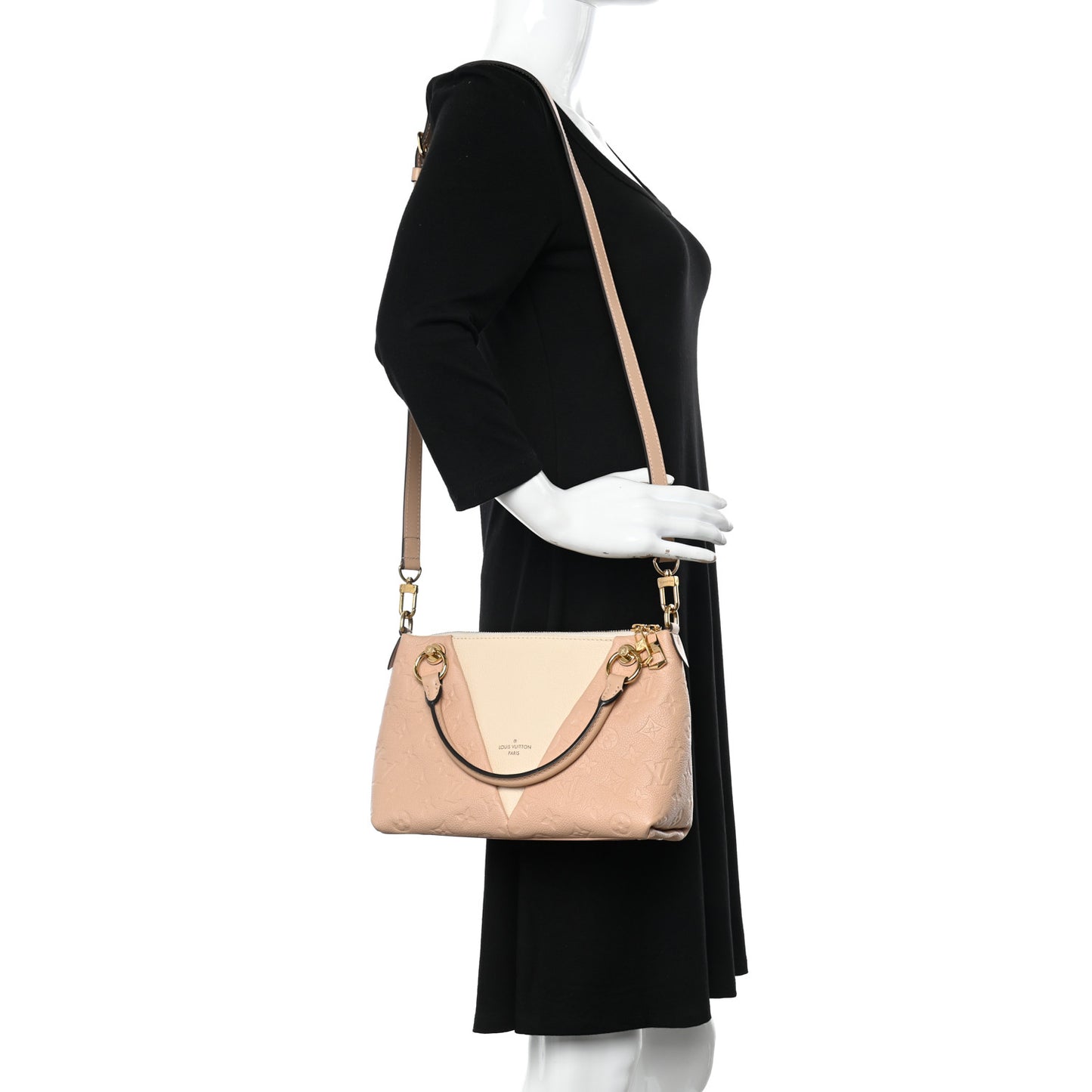 Empreinte V Tote BB Beige Rose Creme