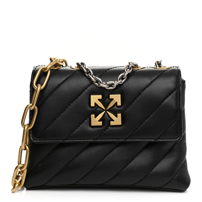 Off-White Calfskin Diagonal Quilted Jackhammer 19 Shoulder Bag Black 1 of 11