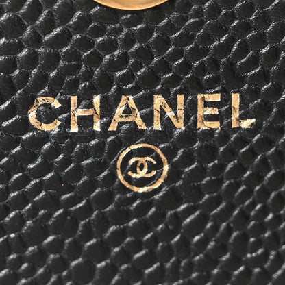Chanel Caviar Quilted Square Wallet On Chain WOC Black 6 of 11