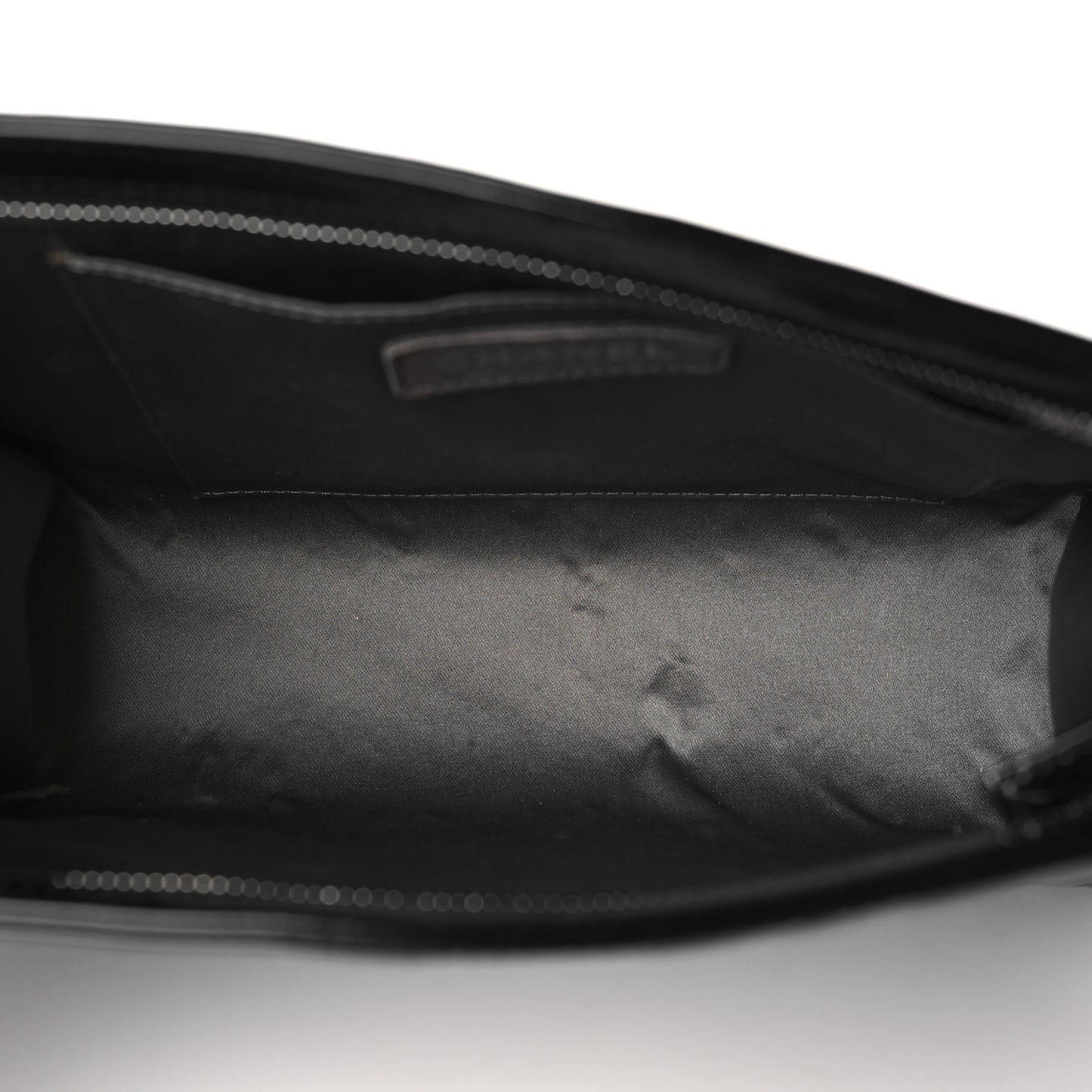 Patent Calfskin Lucky Symbols Pochette Black