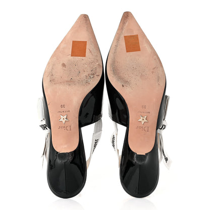 Christian Dior Patent Ribbon J'Adior Slingback 65mm Pumps 39 Black 5 of 8