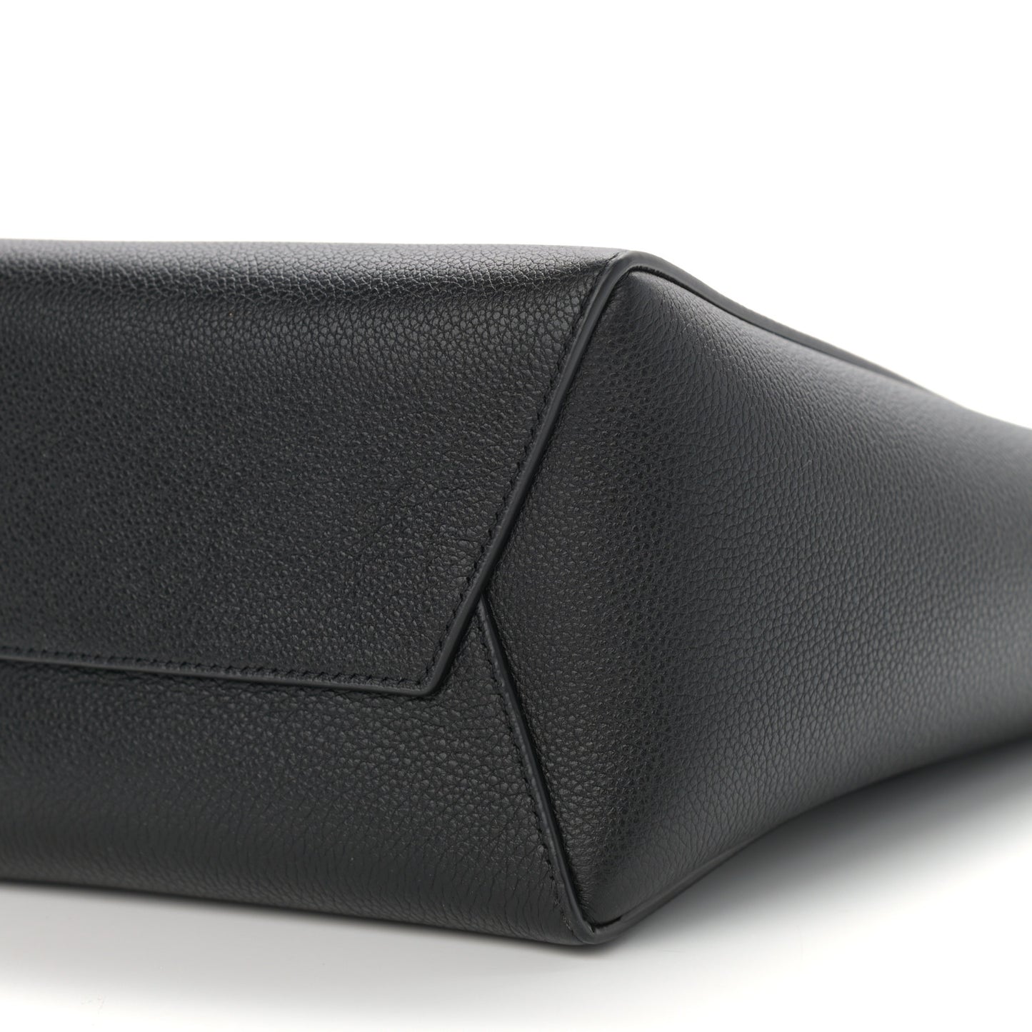 Soft Grained Calfskin Small Sangle Bucket Bag Black
